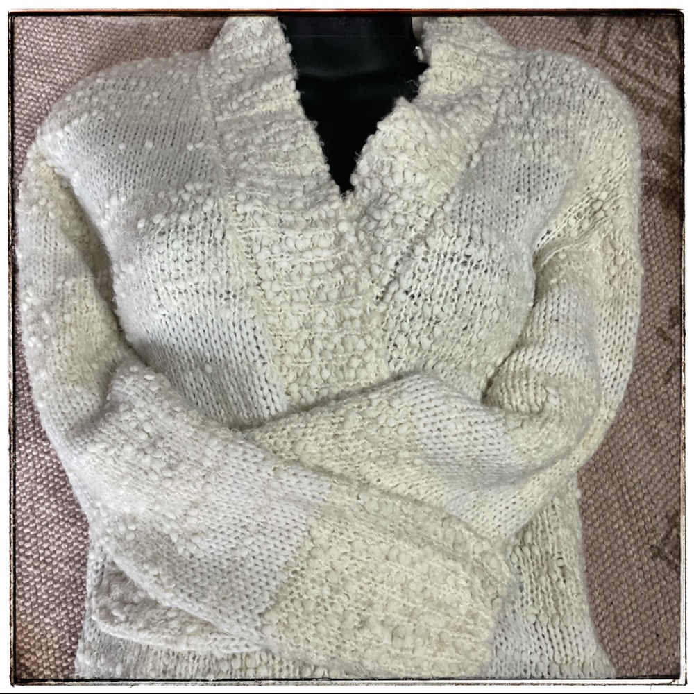 📣SOLD Mesh+Lace Cardigan Cream Size small S NWT